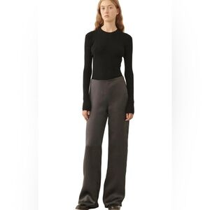 New Veronica De Piante Lexi Trousers In Double Silk Size 38/ US 2